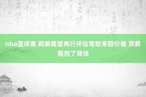 nba篮球赛 鹈鹕瞻望再行评估莺歌来回价值 顶薪阻挡了商场