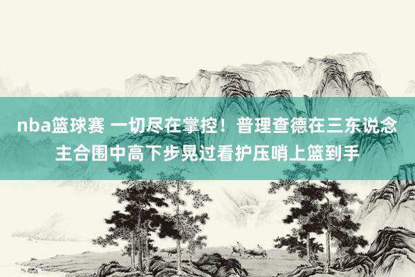 nba篮球赛 一切尽在掌控！普理查德在三东说念主合围中高下步晃过看护压哨上篮到手